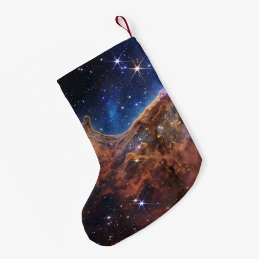 JWSTジェームズウェッブ宇宙望遠鏡宇宙崖 スモールクリスマスストッキング (裏面 (吊り時))