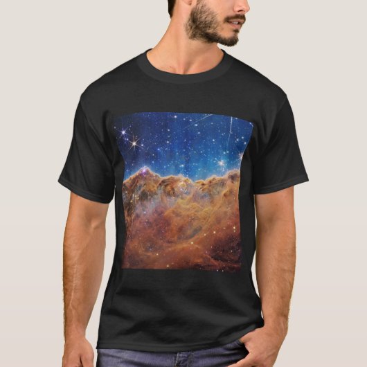 JWSTジェームズウェッブ宇宙望遠鏡宇宙崖 Tシャツ (正面)