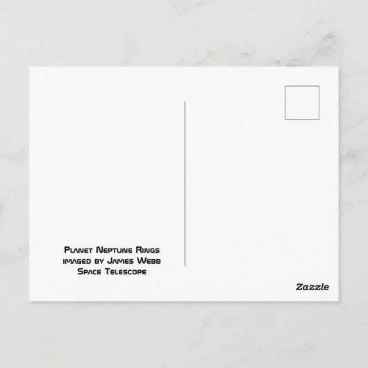 JWSTリングや輪・オブ・プラネット海王星 ポストカード (裏面)