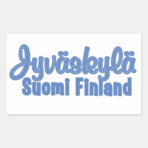 JYVASTKYLARAフィンランドカスタム 長方形シール