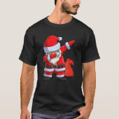 KおもしろいのためのDabbingサンタクリスマスダブダンスギフト Tシャツ (正面)