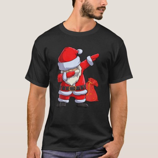 KおもしろいのためのDabbingサンタクリスマスダブダンスギフト Tシャツ (正面)