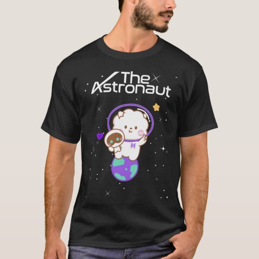 Kおもしろいスウェットシャツ宇宙飛行士のジンウォートテポップ・アートのオ Tシャツ (正面)