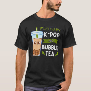Kとバブルティーボバポップ・アートのタピオカ真珠で燃料 Tシャツ