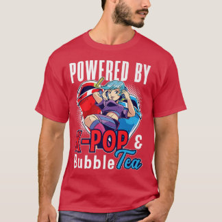 Kとバブルティーポップ・アートのを搭載KドラマKpop Premi Tシャツ