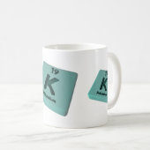 Kのカリウム コーヒーマグカップ (正面右)