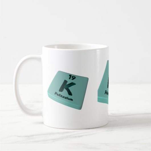 Kのカリウム コーヒーマグカップ (左)