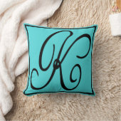 Kの最初の枕-水の背景の手紙K クッション (ブランケット)