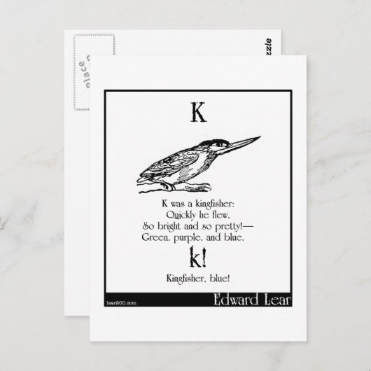 Kはカワセミだった ポストカード (正面/裏面)