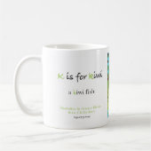 Kはキーウィのアルファベットの芸術のマグのためです コーヒーマグカップ (左)