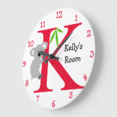 Kはコアラおよびケリー子供の寝室のためです ラージ壁時計 (傾斜)