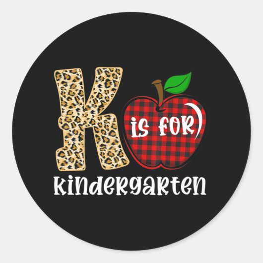 Kは幼稚園先生レオパードApple Back T用 ラウンドシール (正面)