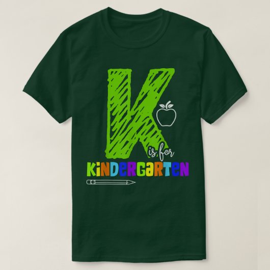 Kは幼稚園Tシャツ用 Tシャツ (デザイン正面)