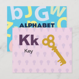 Kは鍵用 – Alphabet Flash Card ポストカード
