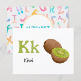 KはKiwi用 – アルファベットフラッシュカード ポストカード