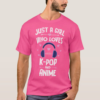 Kやアニメのギフトの女ポップ・アートの性が大好きな女の子 Tシャツ