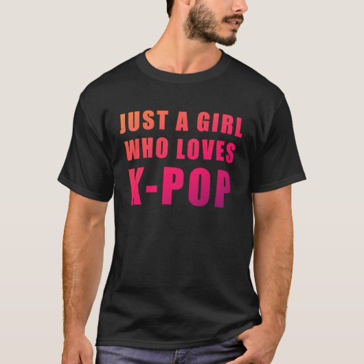 Kを愛する女ポップ・アートのの子 Tシャツ (正面)