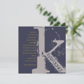 Kイニシャルコレクションバーバルミツワー招待状 招待状 (スタンド正面)