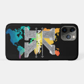 Kイニシャルパーソナライズされたシルバーモノグラムあなたの名前 Case-Mate iPhoneケース (裏面(横))