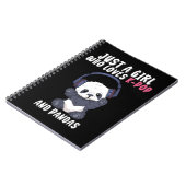 Kギフト女ポップ・アートのの子の音楽パンダ韓ポップ・アートの国 ノートブック (左側)