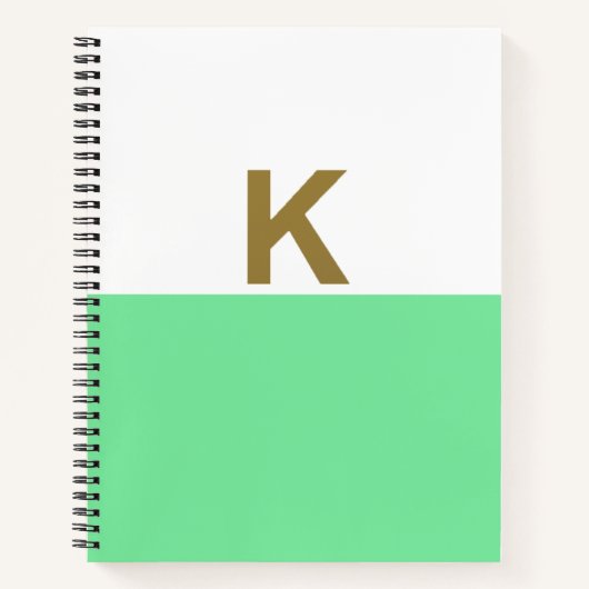 Kゴールドイニシャルノート ノートブック (正面)