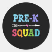 Kスクワッド新学期ギフトプレスクール先生 ラウンドシール (正面)