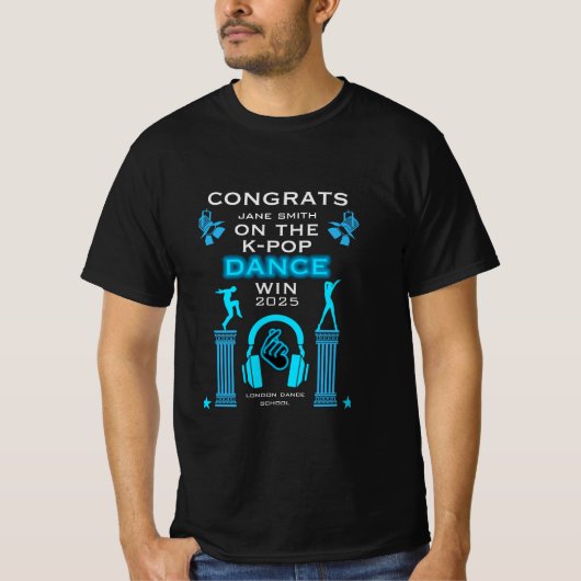 Kダンスポップ・アートのコンクール優勝おめでとう Tシャツ (正面)
