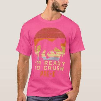 Kトレックス恐竜のプレクラッシュの準備ができている子供たち初日 Tシャツ