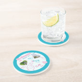 Kドラマ2写真コラージュ韓国タイポグラフィカスタム コースター (側面)