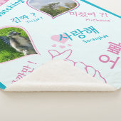 Kドラマ2写真コラージュ韓国タイポグラフィラブ シェルパブランケット (3/4)