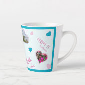 Kドラマ3 Photo Collage韓国タイポグラフィウォッチング カフェラテマグ (右)