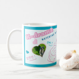 Kドラマ3 Photo Collage韓国タイポグラフィウォッチング コーヒーマグカップ