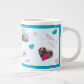 Kドラマ3 Photo Collage韓国タイポグラフィウォッチング ジャンボコーヒーマグカップ (右)