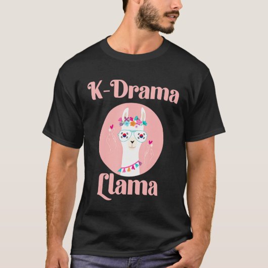KドラマLlama韓国国旗Kdrama愛好家Kore Tシャツ (正面)