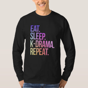 Kド食べラマ繰り返しヴィンテージテレビ韓国ファンTel Tシャツ