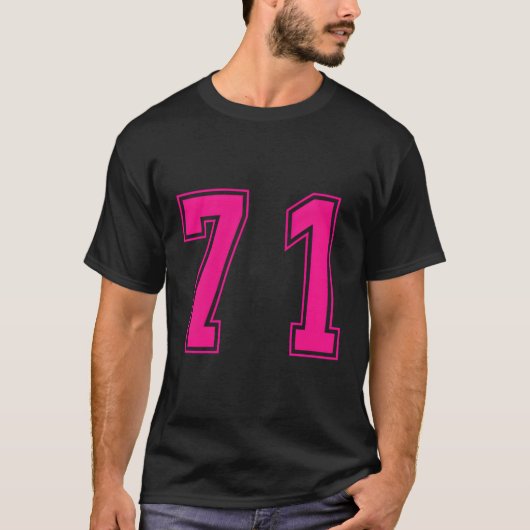 Kナンバーズ71チームジュニアスポーツ番付きユニフォーム Tシャツ (正面)