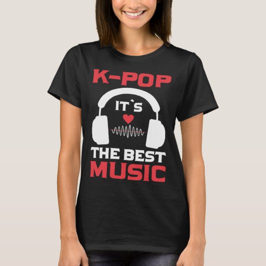 Kポップ・アートのI Kの音楽最高のだポップ・アートの Tシャツ (正面)