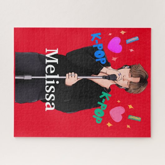 Kミュージックフポップ・アートのァンボーイバンドシンガーパーソナライズされた ジグソーパズル (横)