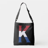 Kモノグラムはbk cbbcnt上のNLDフラグにオーバーレイ クロスボディバッグ (裏面)