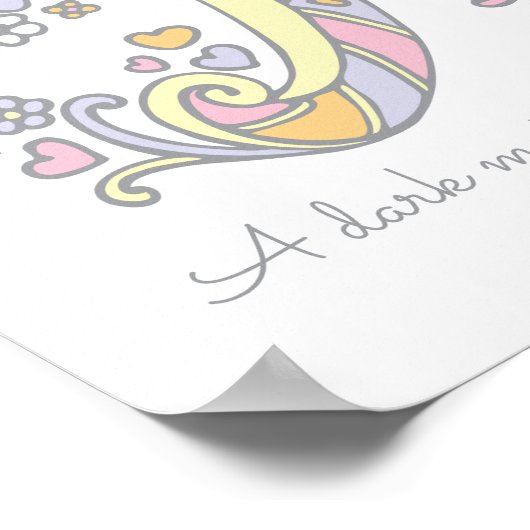 Kモノグラムアートケリー女の子の名前の意味ポスター ポスター (角)