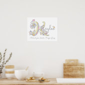 KモノグラムアートKaylee girls name meaning poster ポスター (キッチン)