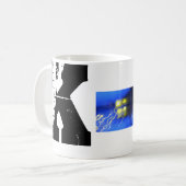 KモノグラムグランジタイポグラフィMag コーヒーマグカップ (正面左)