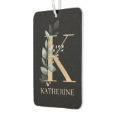 Kモノグラムパーソナライズされたフローラ カーエアーフレッシュナー (左)