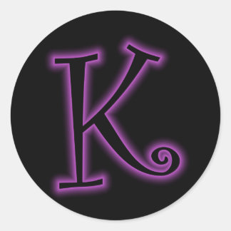 Kモノグラムパープルネオン ラウンドシール