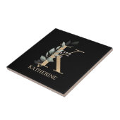 Kモノグラムフローラパーソナライズされたセラミックタイル タイル (側面)