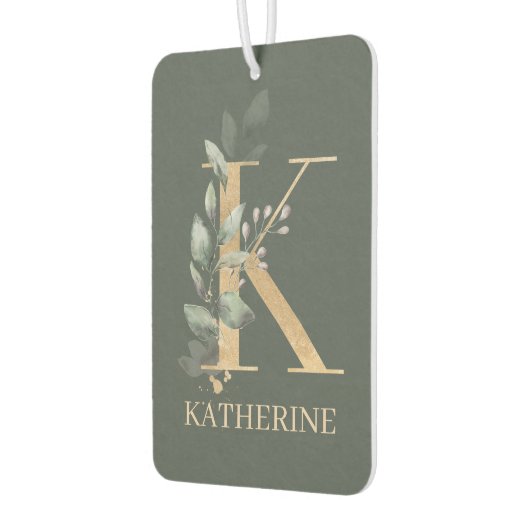 Kモノグラムフローラパーソナライズされたフレッシュナー カーエアーフレッシュナー (左)