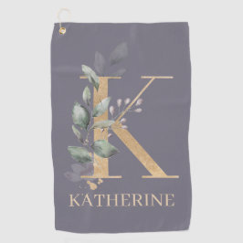Kモノグラムフローラパーソナライズされた ゴルフタオル