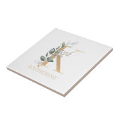 Kモノグラムフローラパーソナライズされた タイル (側面)