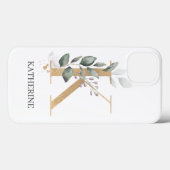 Kモノグラムフローラパーソナライズされた Case-Mate iPhoneケース (裏面 (横))