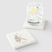 Kモノグラムフローラ ストーンコースター (横)